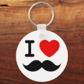 I Herz / Liebe Mustaches / Mustaches Schlüsselanhänger (Vorderseite)