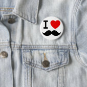 I Herz / Liebe Mustaches / Mustschmerzen Button (Beispiel)