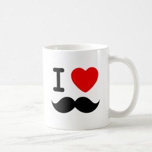I Herz / Liebe Mustaches / Mustschmerzen Kaffeetasse