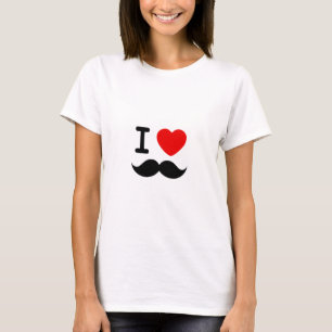 I Herz / Liebe Mustaches / Mustschmerzen T-Shirt