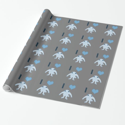 I herz (Liebe) Ningen Geschenkpapier (Ungerollt)