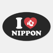 I HERZ [LIEBE] NIPPON OVAL STICKER (Vorderseite)
