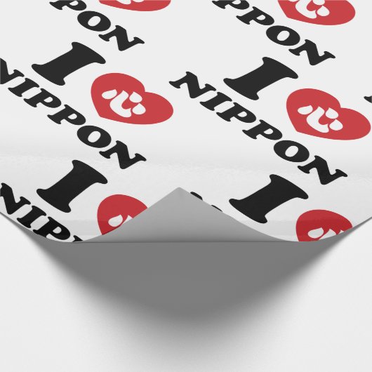 I HERZ [LIEBE] NIPPON WRAPPING PAPIER GESCHENKPAPIER (Ecke)