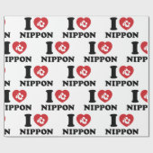 I HERZ [LIEBE] NIPPON WRAPPING PAPIER GESCHENKPAPIER (Flach)