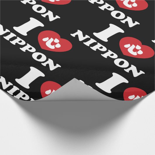 I HERZ [LIEBE] NIPPON WRAPPING PAPIER GESCHENKPAPIER (Ecke)