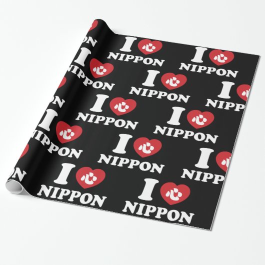 I HERZ [LIEBE] NIPPON WRAPPING PAPIER GESCHENKPAPIER (Ungerollt)