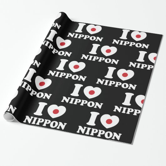 I HERZ [LIEBE] NIPPON WRAPPING PAPIER GESCHENKPAPIER (Ungerollt)