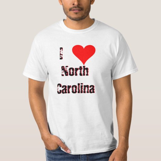 I (Herz) Liebe North Carolina T-Shirt (Vorderseite)