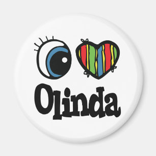 I Herz (Liebe) Olinda Magnet