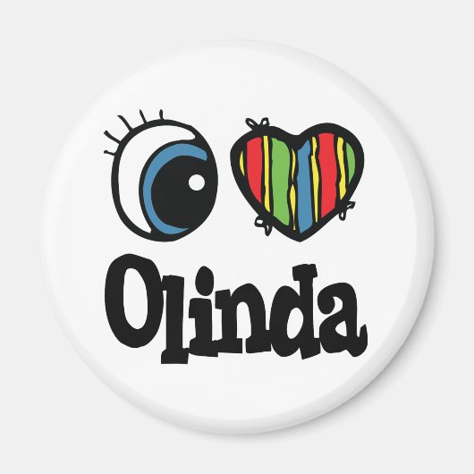 I Herz (Liebe) Olinda Magnet (Vorne)