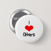 I Herz (Liebe) Otters Button (Vorne & Hinten)