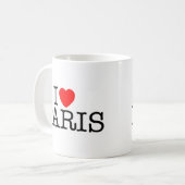 I Herz (Liebe) Paris Kaffeetasse (Vorderseite Links)