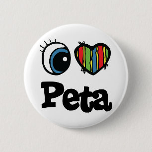 I Herz (Liebe) Peta Button