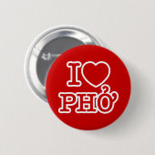 I Herz (Liebe) Pho Button (Vorne & Hinten)