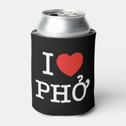 I Herz (Liebe) Pho Dosenkühler (Kanne Vorderseite)