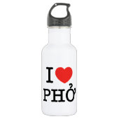 I Herz (Liebe) Pho Edelstahlflasche (Vorderseite)