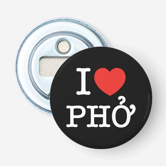 I Herz (Liebe) Pho Flaschenöffner (Vorderseite)
