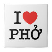 I Herz (Liebe) Pho Fliese (Vorderseite)