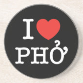 I Herz (Liebe) Pho Getränkeuntersetzer (Vorne)