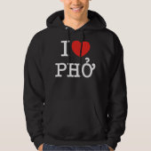 I Herz (Liebe) Pho Hoodie (Vorderseite)
