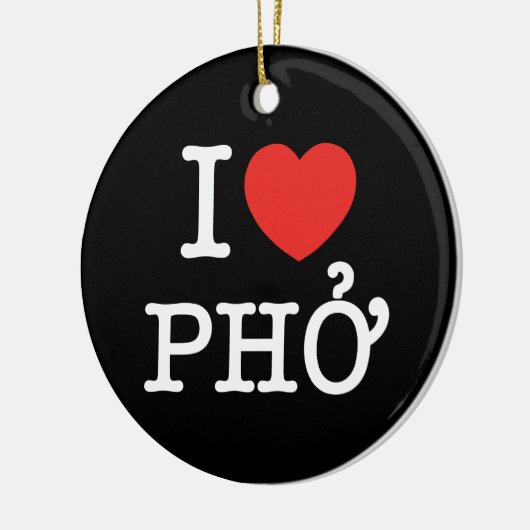 I Herz (Liebe) Pho Keramik Ornament (Links)