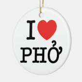 I Herz (Liebe) Pho Keramikornament (Links)