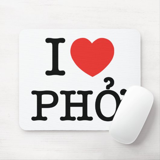 I Herz (Liebe) Pho Mousepad (Mit Mouse)