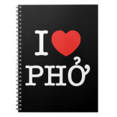 I Herz (Liebe) Pho Notizblock (Vorderseite)