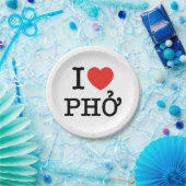 I Herz (Liebe) Pho Pappteller (Party)
