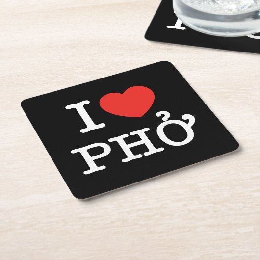 I Herz (Liebe) Pho Rechteckiger Pappuntersetzer (angewinkelt)