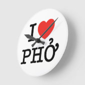 I Herz (Liebe) Pho Runde Wanduhr (Winkel)