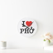 I Herz (Liebe) Pho Runde Wanduhr (Zuhause)