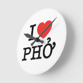 I Herz (Liebe) Pho Runde Wanduhr (Winkel)