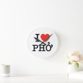 I Herz (Liebe) Pho Runde Wanduhr (Zuhause)