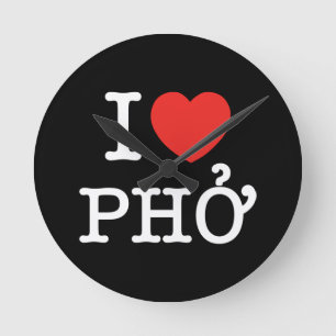 I Herz (Liebe) Pho Runde Wanduhr