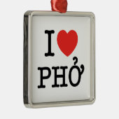 I Herz (Liebe) Pho Silbernes Ornament (Rechts)