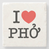 I Herz (Liebe) Pho Steinuntersetzer (Vorderseite)
