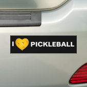 I Herz (Liebe) Pickleball Autoaufkleber (Auf Auto)