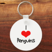 I Herz (Liebe) Pinguine Schlüsselanhänger (Vorderseite)