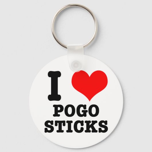 I HERZ (LIEBE) POGO STICKS SCHLÜSSELANHÄNGER (Vorderseite)