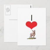 I Herz (Liebe) Postkarte (Vorne/Hinten)