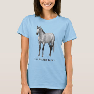 I Herz (Liebe) Quarter Pferde Apfelgrauen T-Shirt