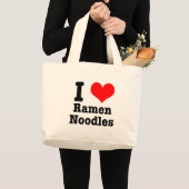 I HERZ (LIEBE) Ramen Nudeln Jumbo Stoffbeutel (Vorderseite (Produkt))