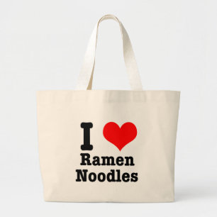 I HERZ (LIEBE) Ramen Nudeln Jumbo Stoffbeutel