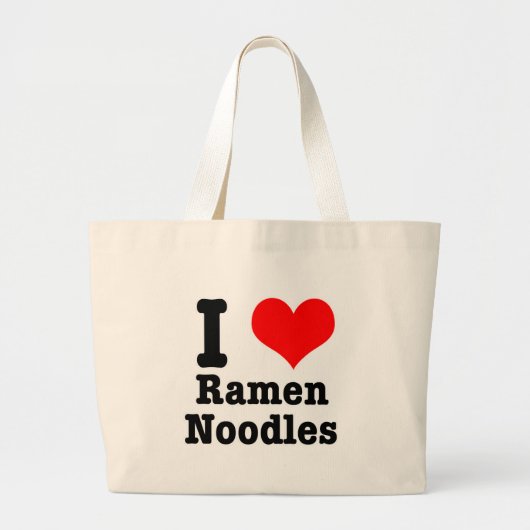 I HERZ (LIEBE) Ramen Nudeln Jumbo Stoffbeutel (Vorne)