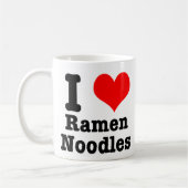 I HERZ (LIEBE) Ramen Nudeln Kaffeetasse (Links)