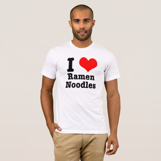 I HERZ (LIEBE) Ramen Nudeln T-Shirt (Vorne ganz)