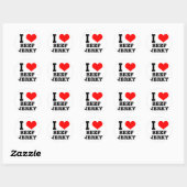 I HERZ (LIEBE) Rindfleischjerky Runder Aufkleber (Blatt)
