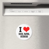 I HERZ (LIEBE) ROCK PAPIERSCISSOREN MAGNET (In Situ (Geschirrspüler))