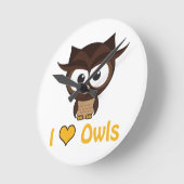 I Herz (Liebe) Runde Wanduhr (Winkel)